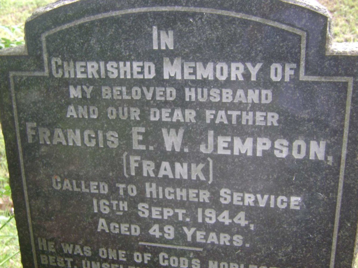JEMPSON Francis E.W. -1944