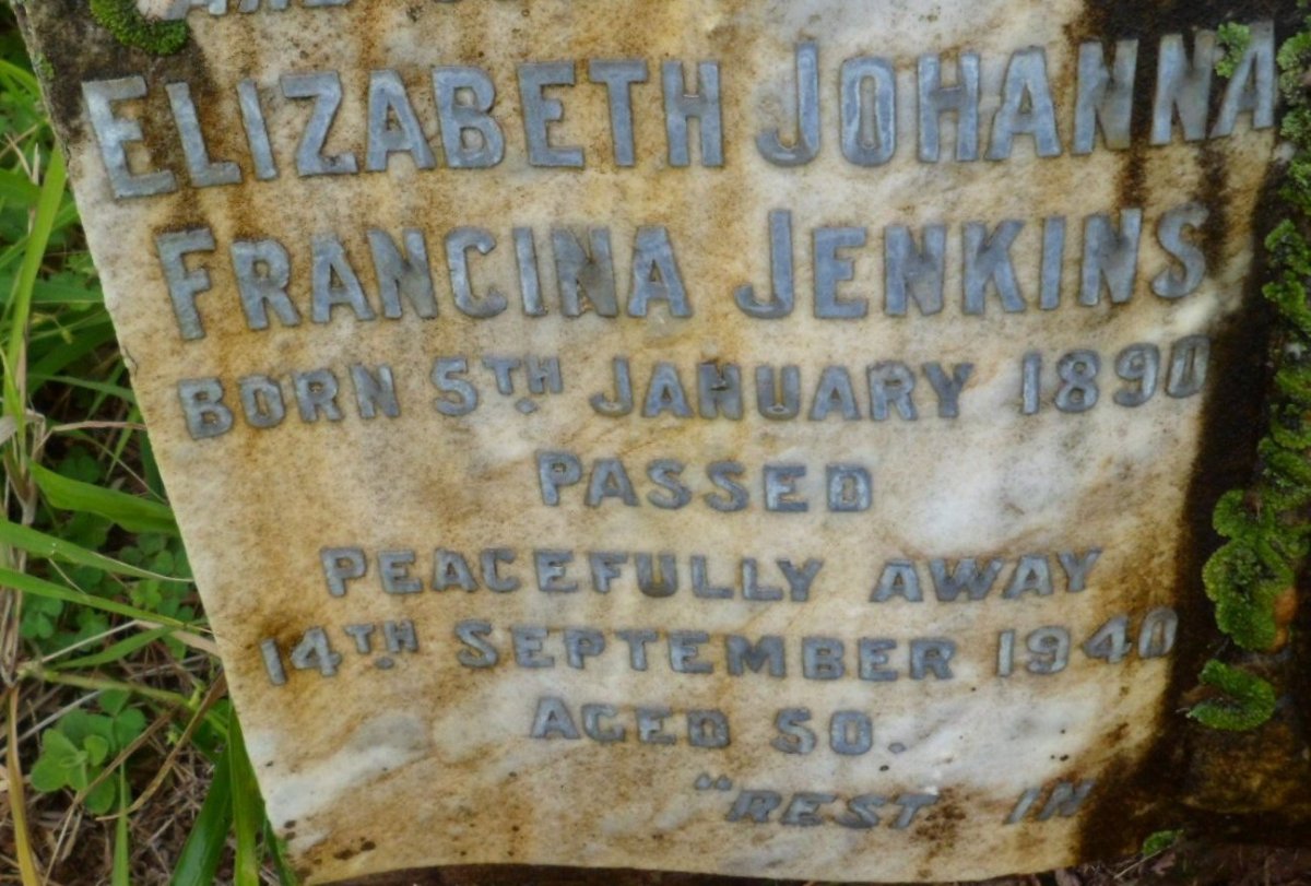 JENKINS Elizabeth Johanna Francina 1890-1940