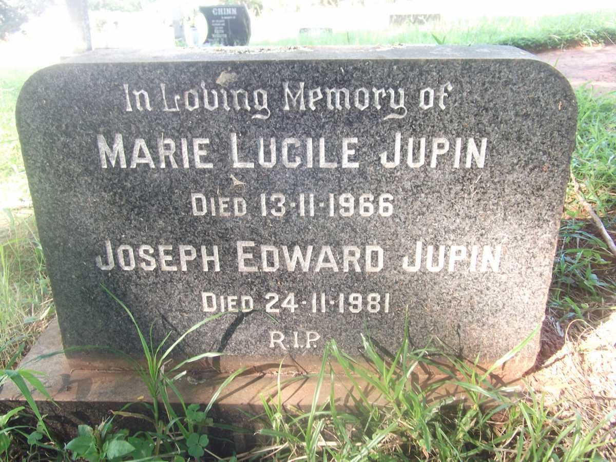 JUPIN Joseph Edward -1981 &amp; Marie Lucile -1966