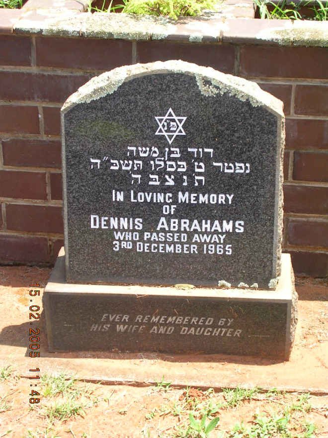 ABRAHAMS Dennis -1965