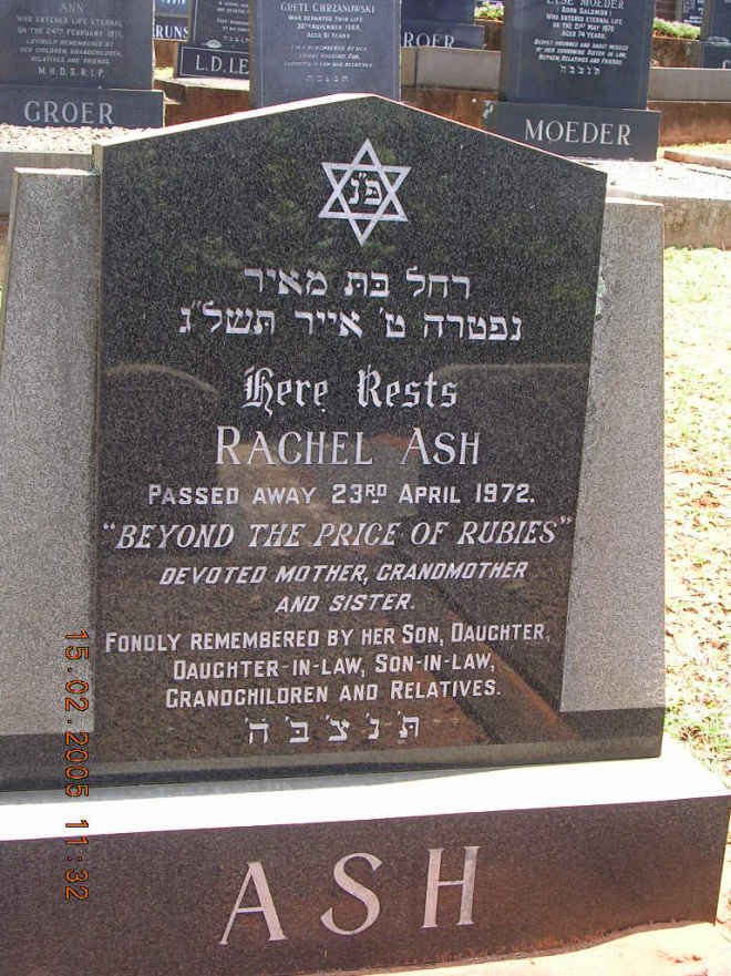 ASH Rachel -1972