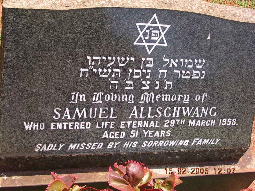 ALLSCHWANG Samuel -1958