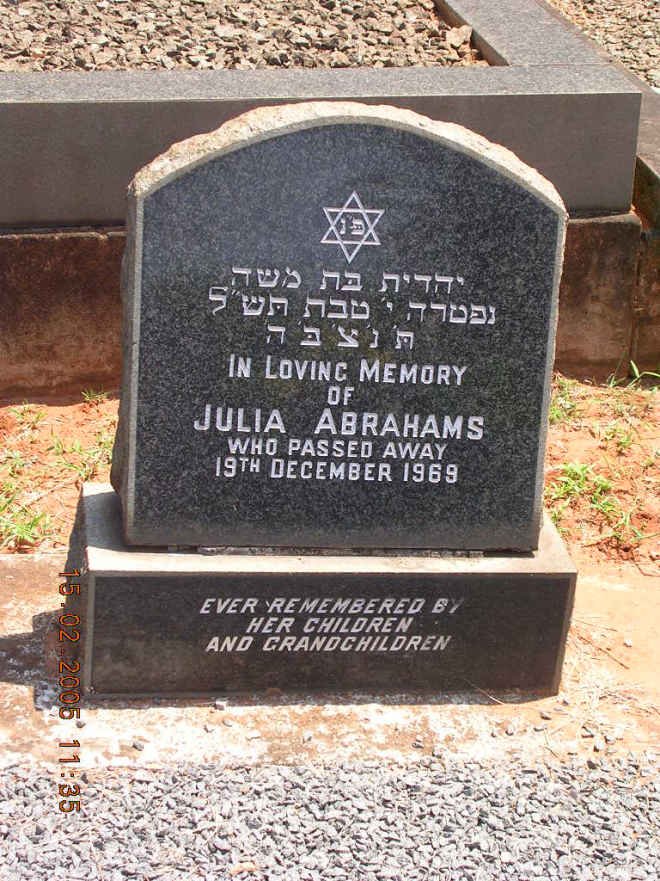 ABRAHAMS Julia -1969