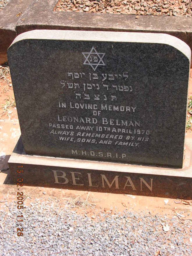BELMAN Leonard -1970