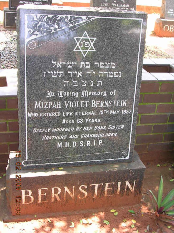 BERNSTEIN Mizpah Violet -1957