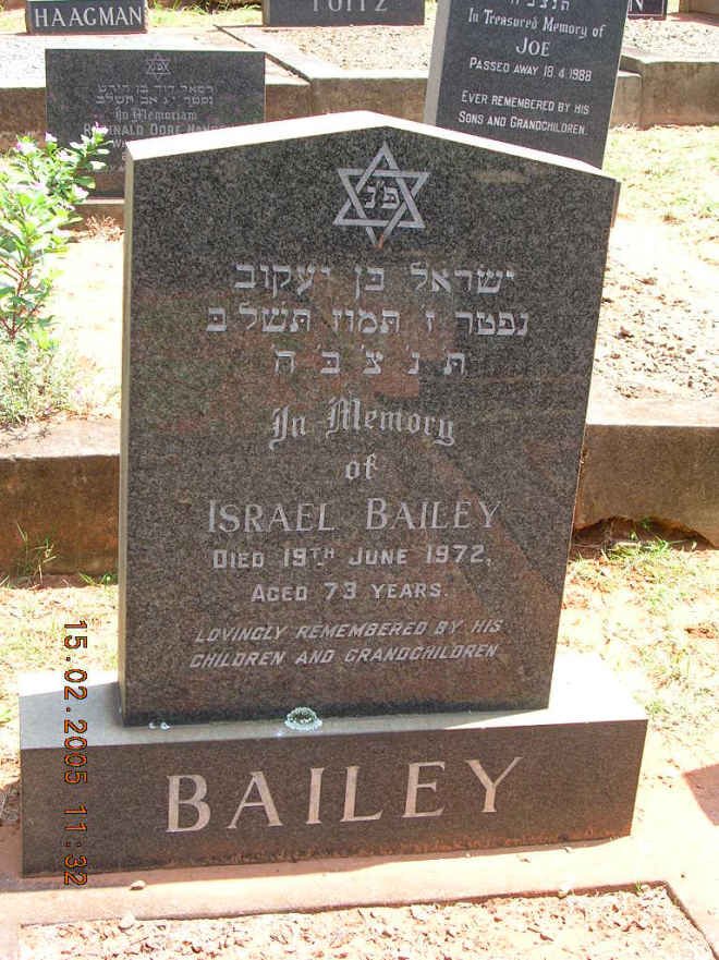 BAILEY Israel -1972