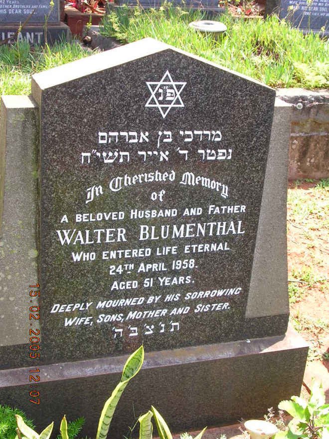 BLUMENTHAL Walter -1958