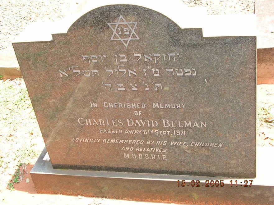 BELMAN Charles David -1971