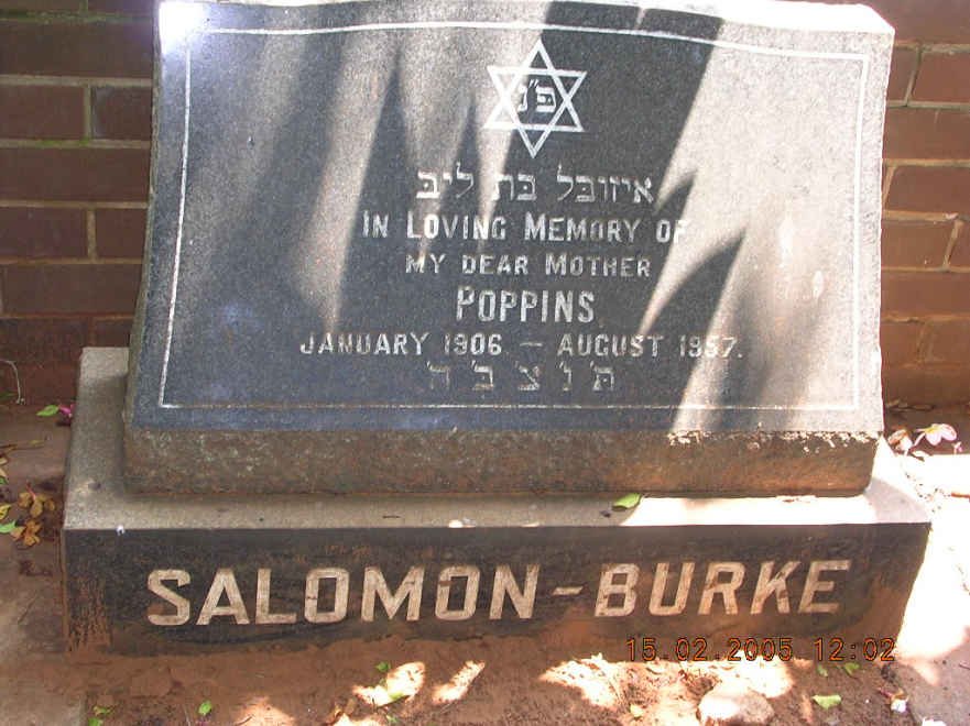 BURKE Poppins, SALOMON 1906-1957