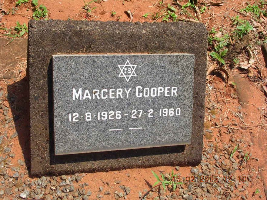 COOPER Margery 1926-1960