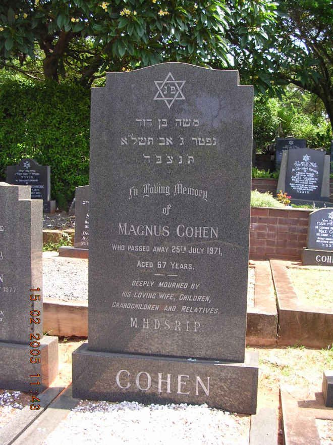 COHEN Magnus -1971