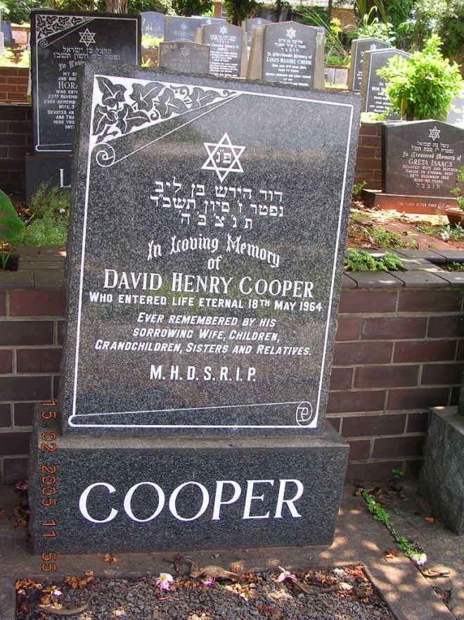 COOPER David Henry -1964