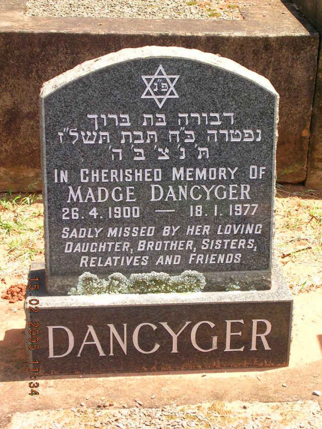DANCYGER Madge 1900-1977