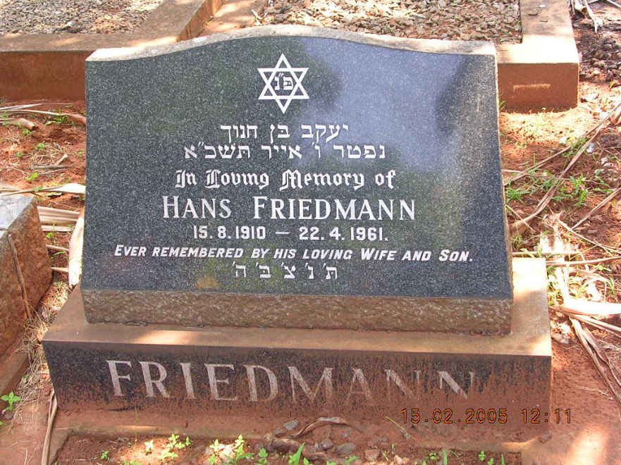 FRIEDMANN Hans 1910-1961