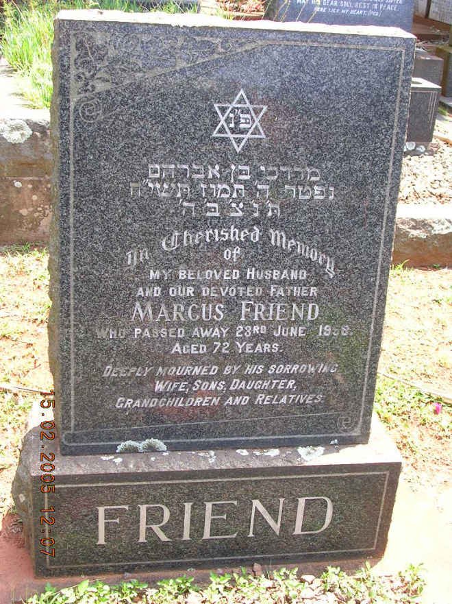 FRIEND Marcus -1958