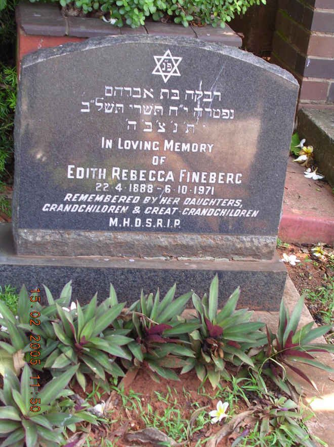 FINEBERG Edith Rebecca 1888-1971
