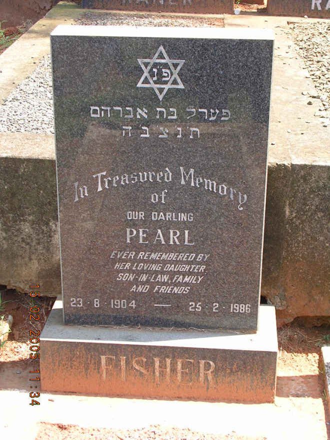 FISHER Pearl 1904-1986