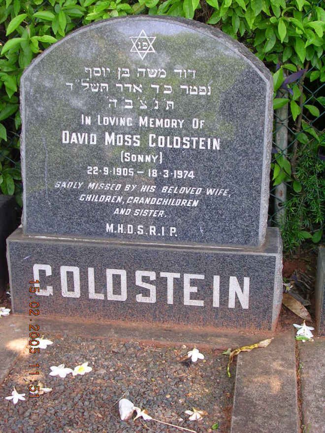 GOLDSTEIN David Moss 1905-1974