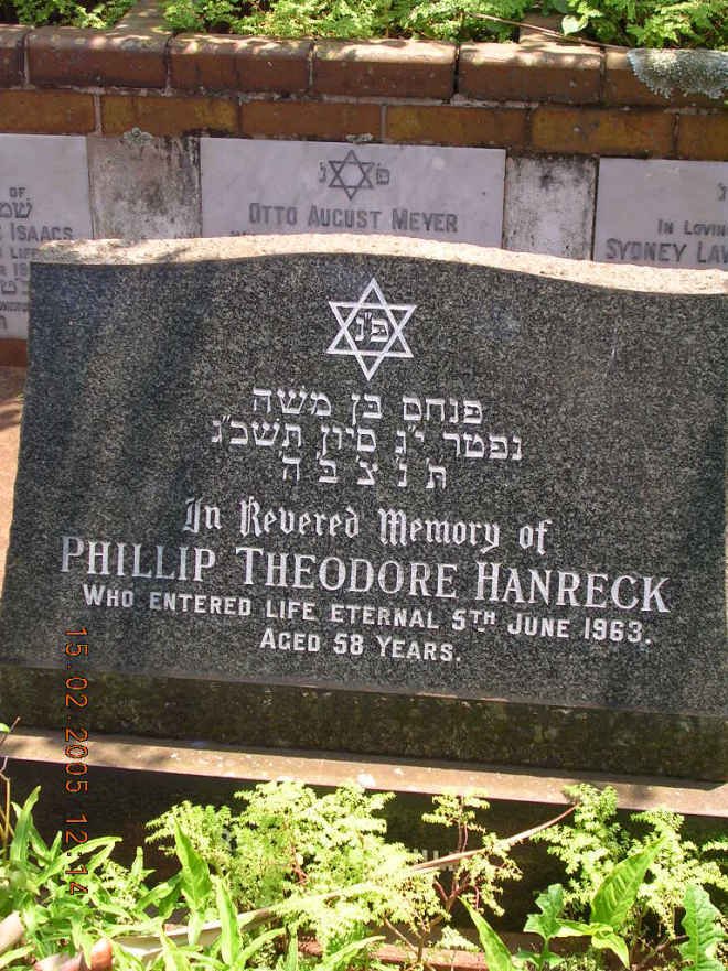 HANRECK Phillip Theodore -1963