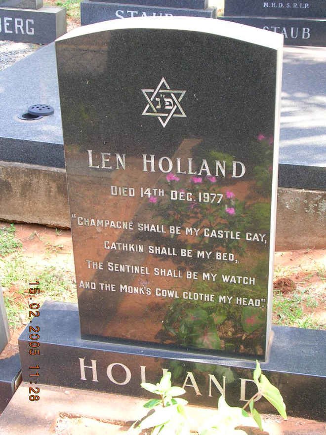 HOLLAND Len -1977