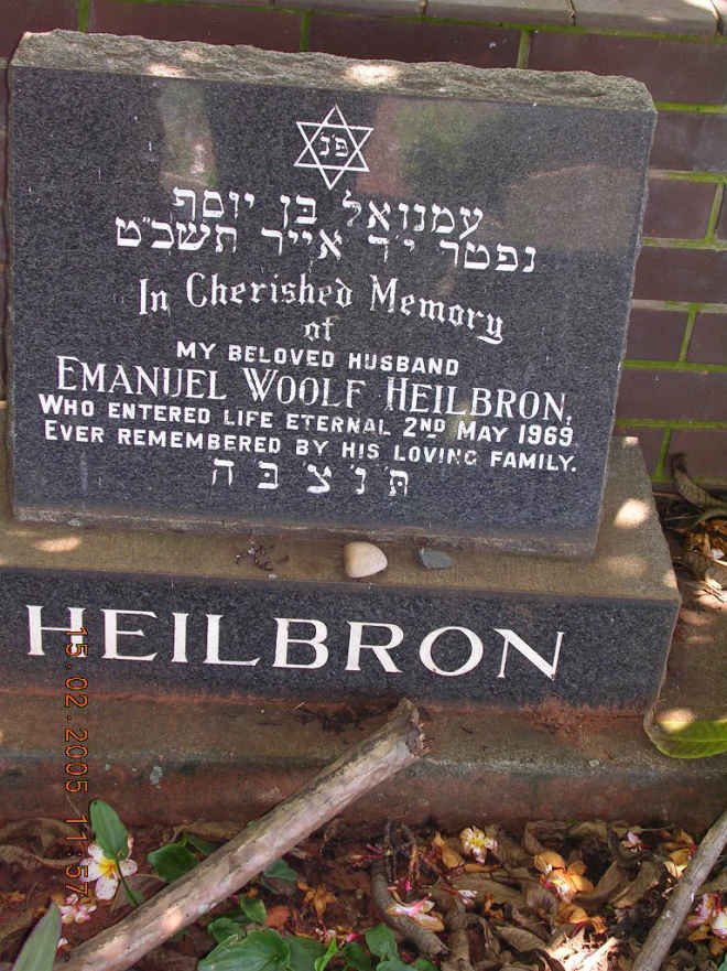 HEILBRON Emanuel Woolf -1969