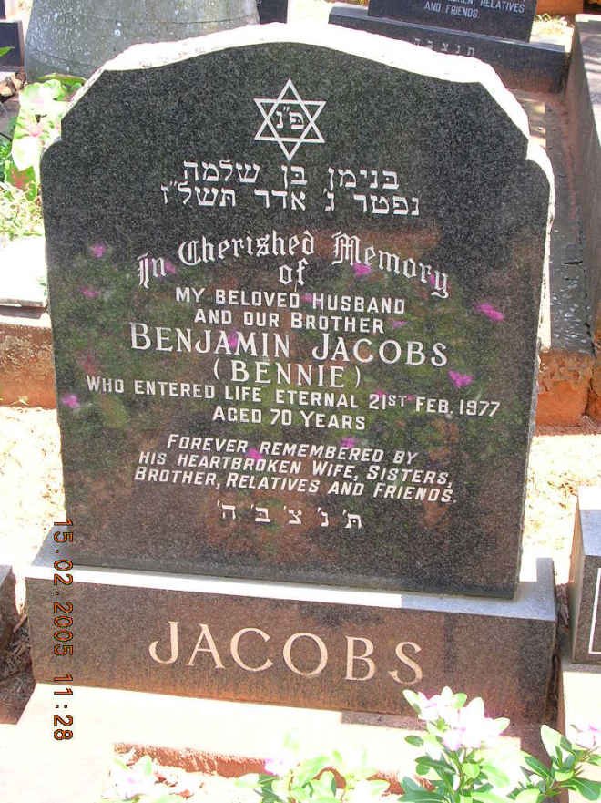 JACOBS Benjamin -1977