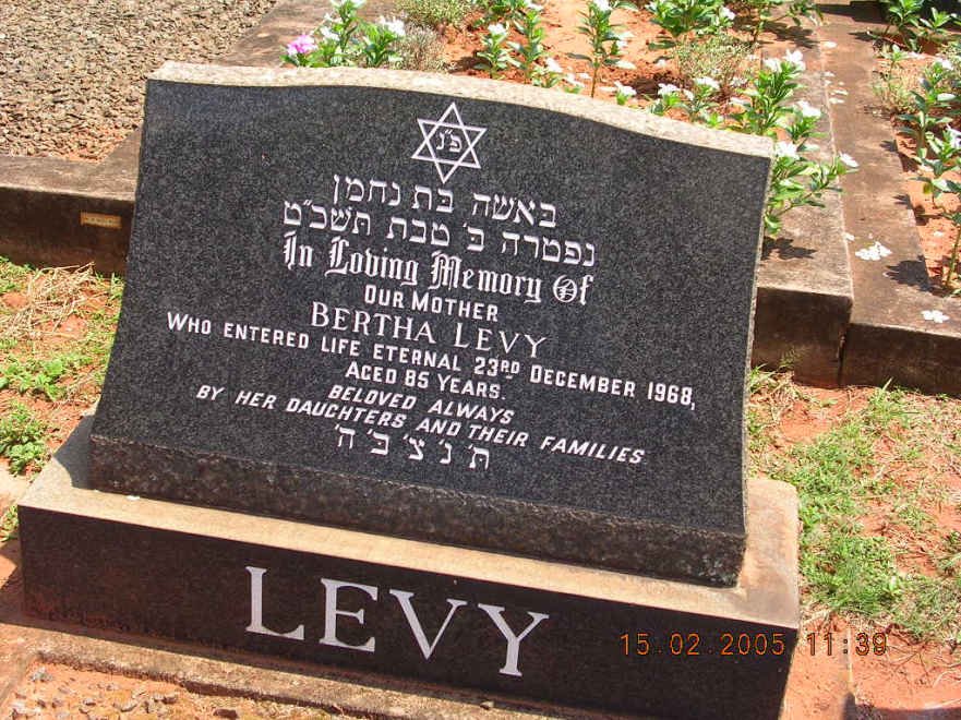 LEVY Bertha -1968