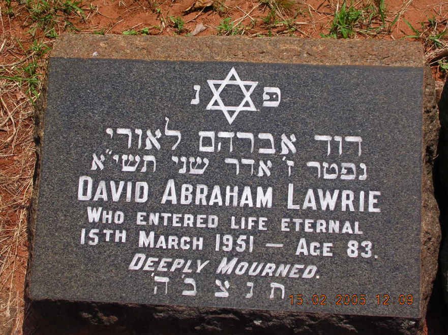 LAWRIE David Abraham -1951