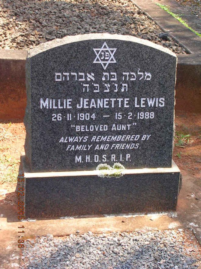 LEWIS Millie Jeanette 1904-1988
