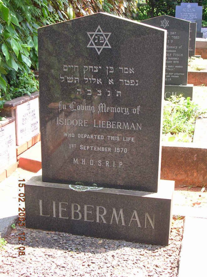 LIEBERMAN Isidore -1970