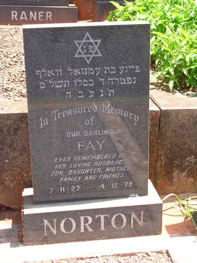 NORTON Fay 1927-1978