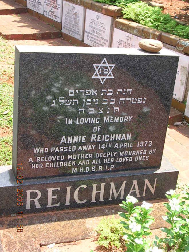 REICHMAN Annie -1973