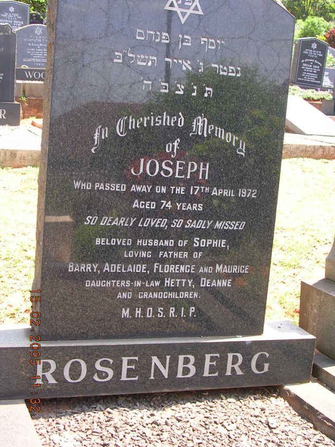 ROSENBERG Joseph -1972