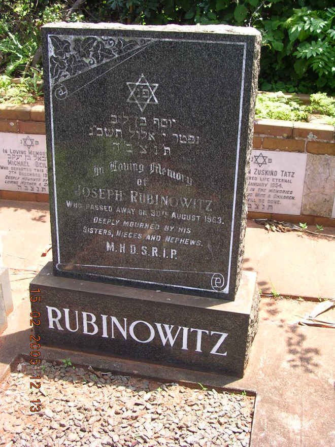 RUBINOWITZ Joseph -1963