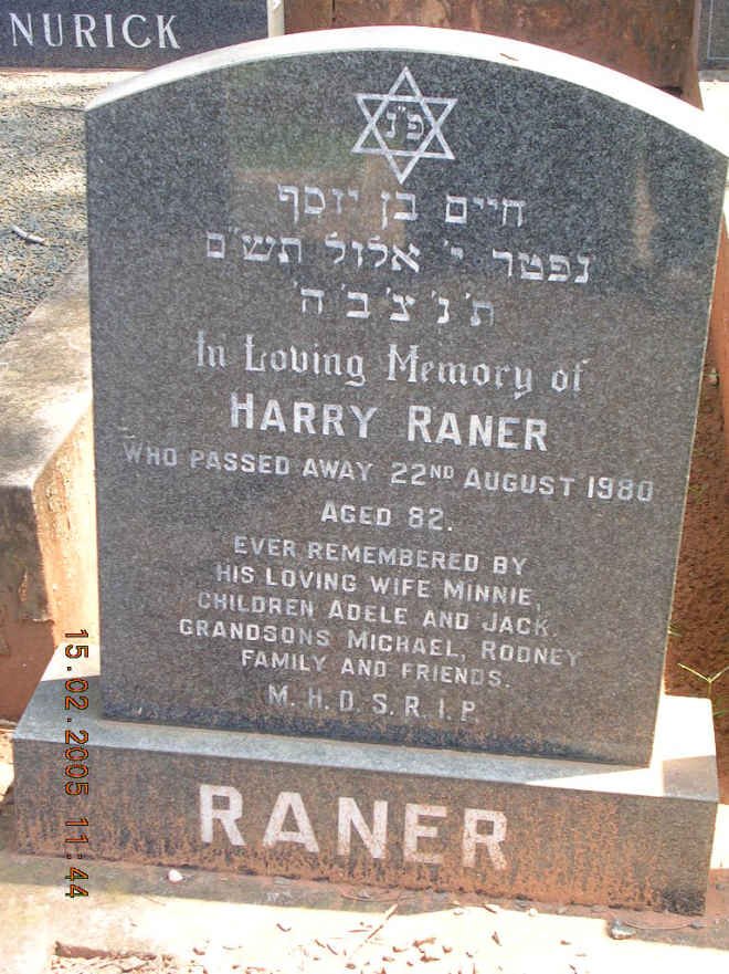 RANER Harry -1980