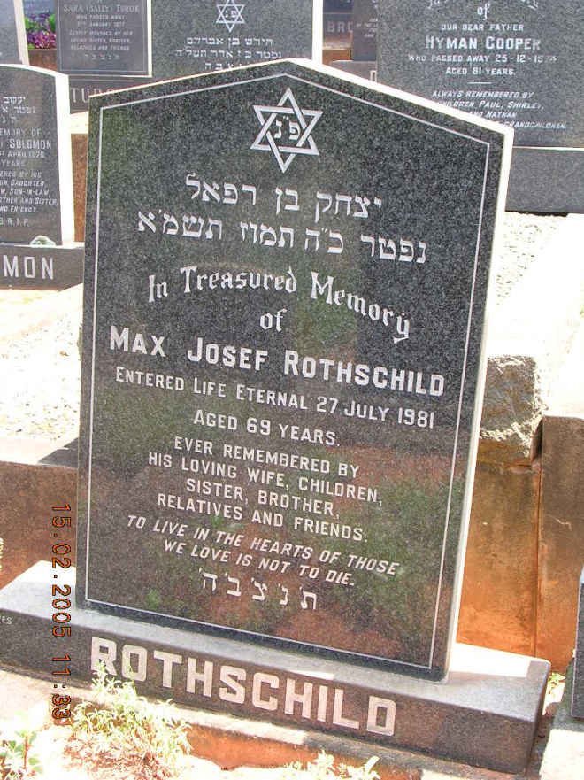ROTHSCHILD Max Josef -1981