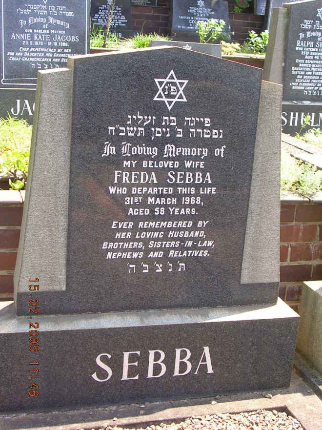 SEBBA Freda -1968