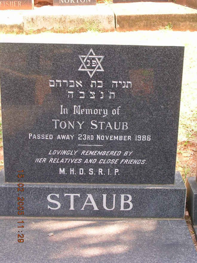 STAUB Tony -1986