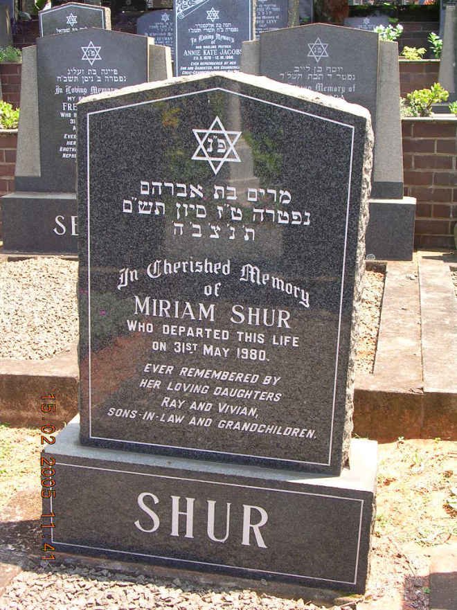 SHUR Miriam -1980