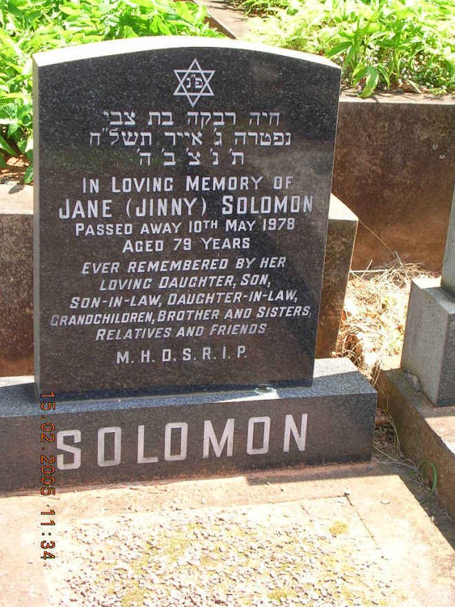 SOLOMON Jane -1978