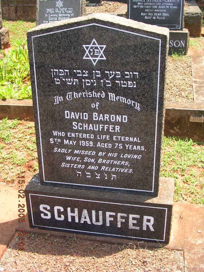 SCHAUFFER David Barond -1959