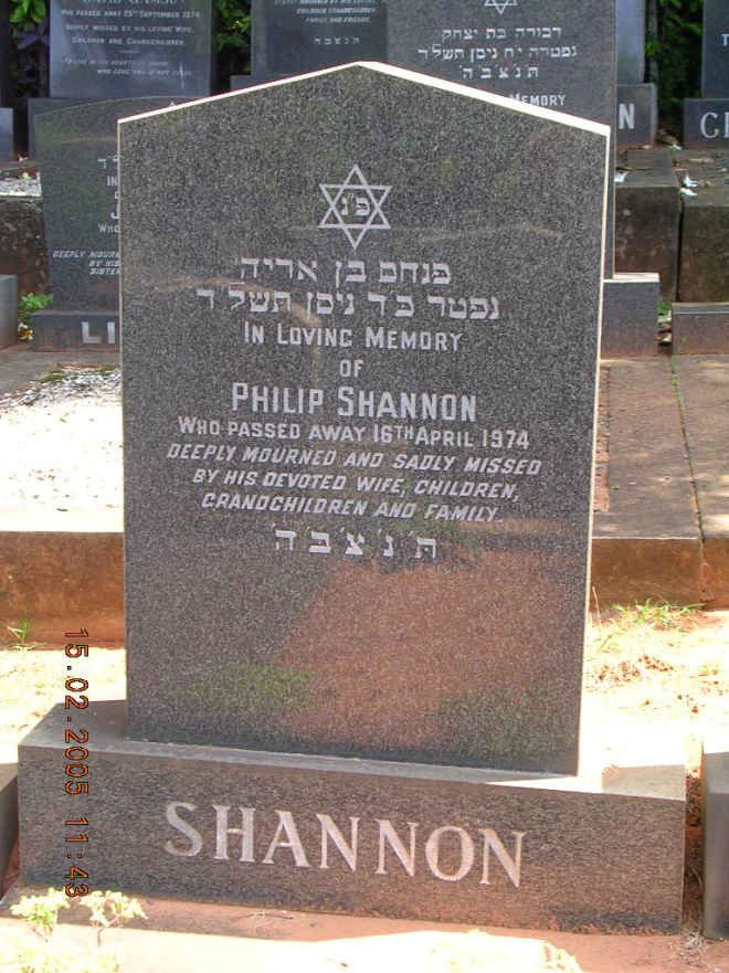 SHANNON Philip -1974