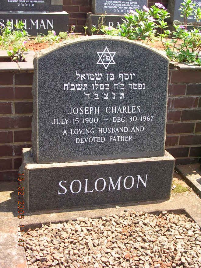 SOLOMON Joseph Charles 1900-1967