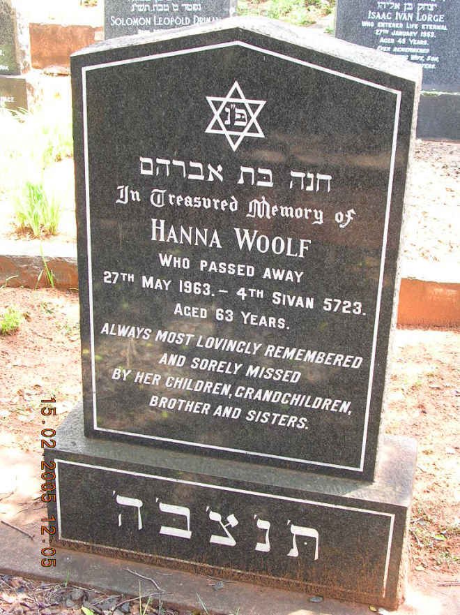 WOOLF Hanna -1963