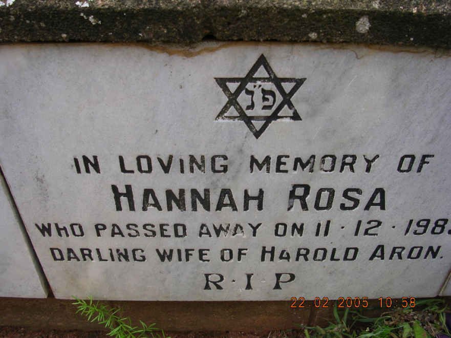 ARON Hannah Rosa -198?