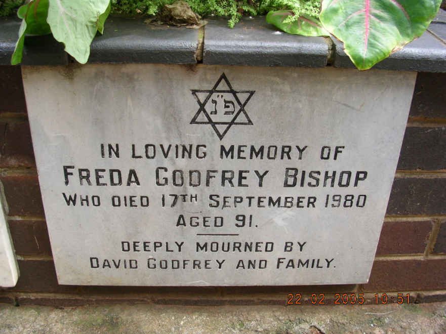 BISHOP Freda Godfrey -1980