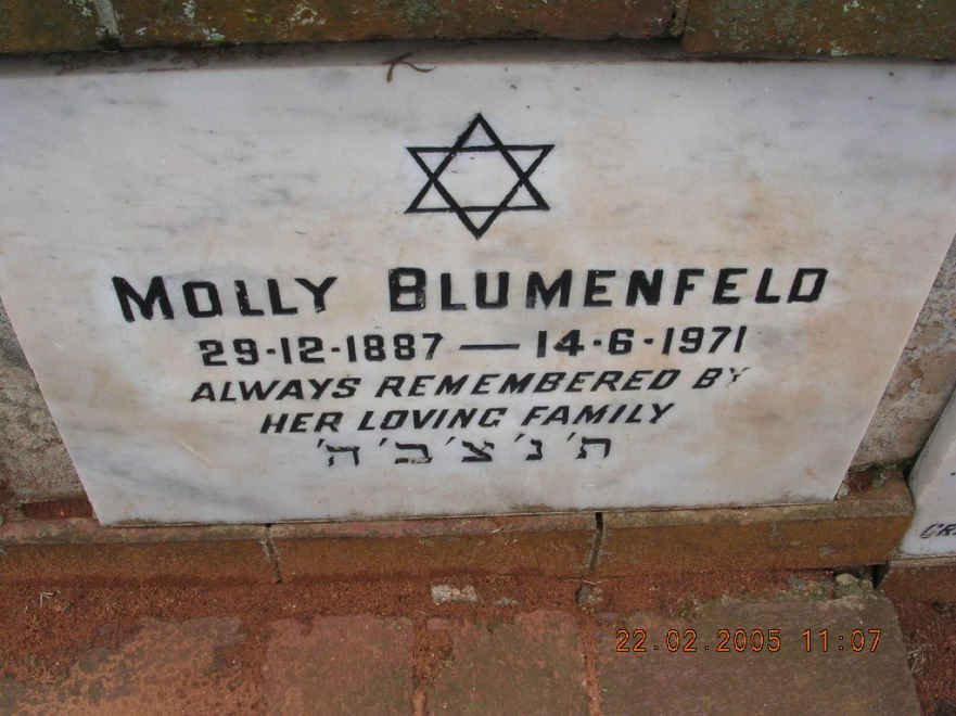 BLUMENFELD Molly 1887-1971
