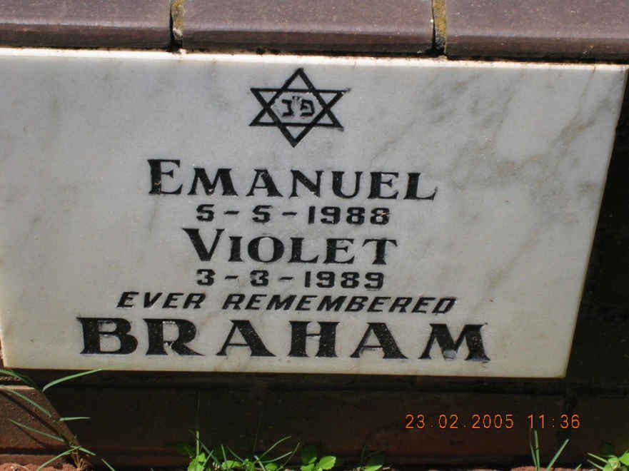 BRAHAM Emanuel -1988 &amp; Violet 1989