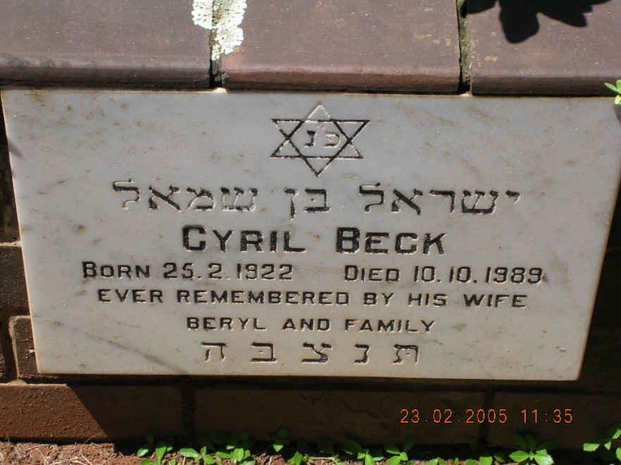 BECK Cyril 1922-1989