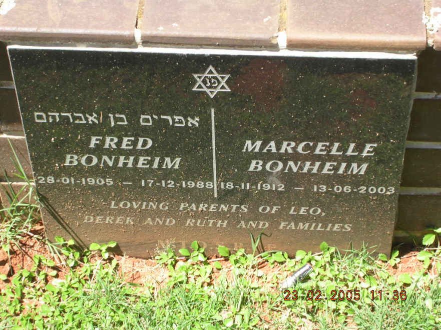 BONHEIM Fred 1905-1988 &amp; Marcelle 1912-2003